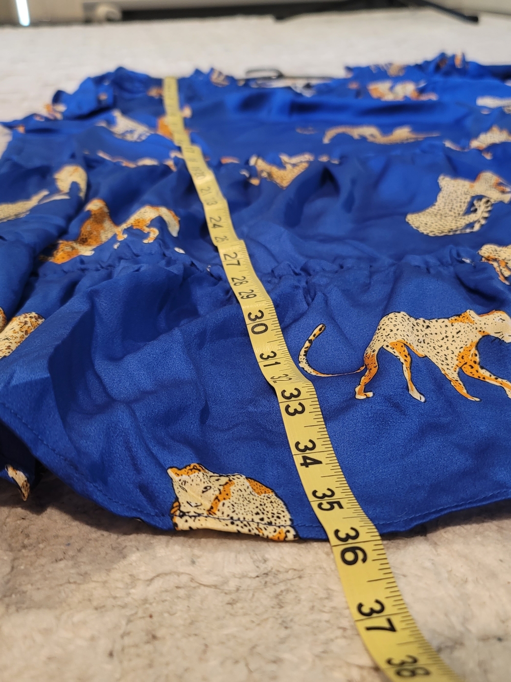 NWT UMGEE Royal Blue Sleeveless Mini Dress Leopard Print Women's Size 1X - Picture 7 of 9